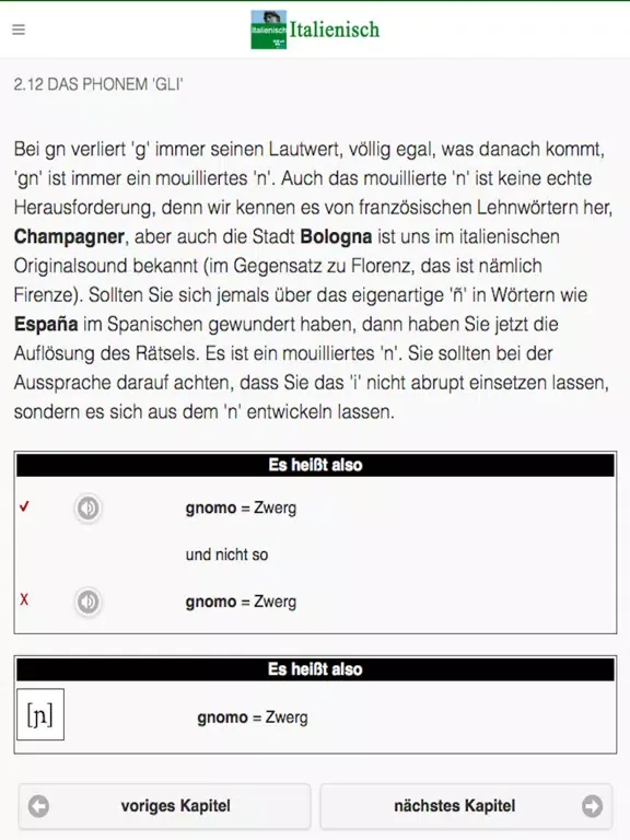 Italienisch iPad  Ekran Görüntüleri