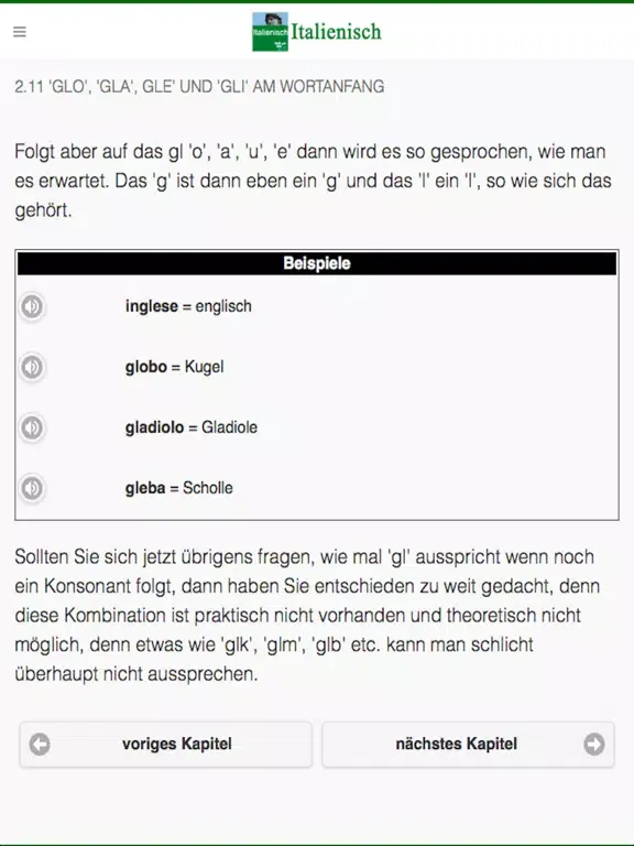 Italienisch iPad  Ekran Görüntüleri