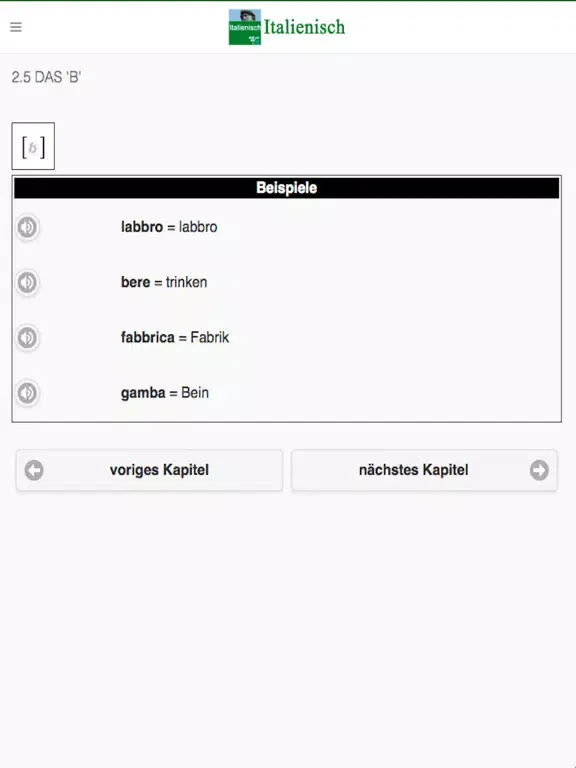 Italienisch iPad  Ekran Görüntüleri