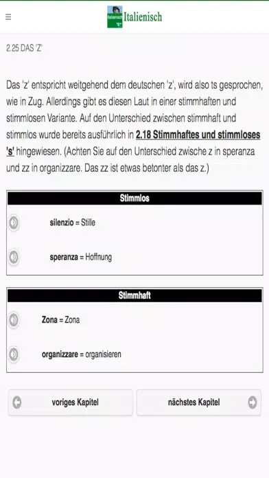 Italienisch Ekran Görüntüleri