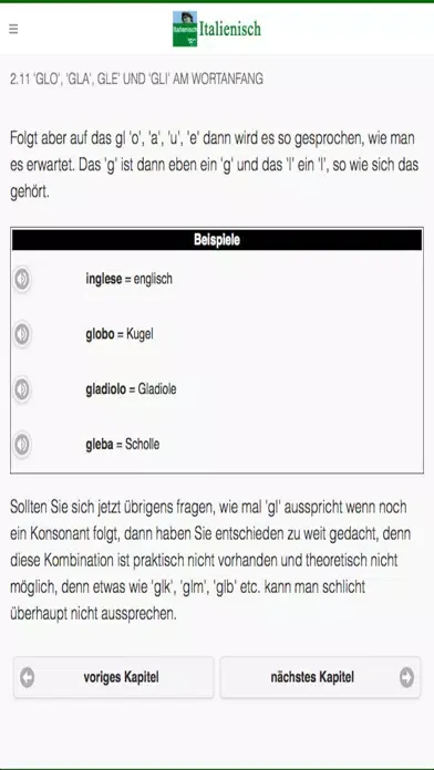 Italienisch Ekran Görüntüleri