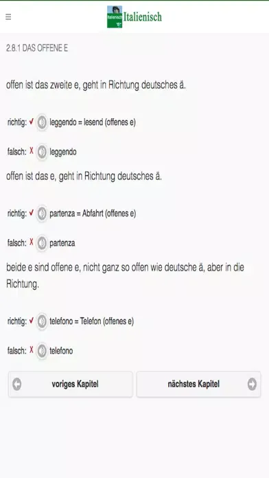 Italienisch Ekran Görüntüleri