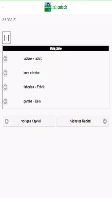 Italienisch Ekran Görüntüleri