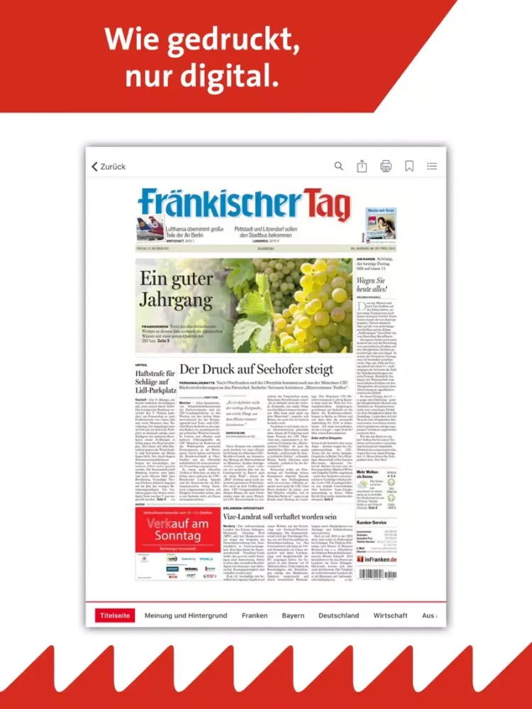 inFranken.de E-Paper iPad  স্ক্রিনশট