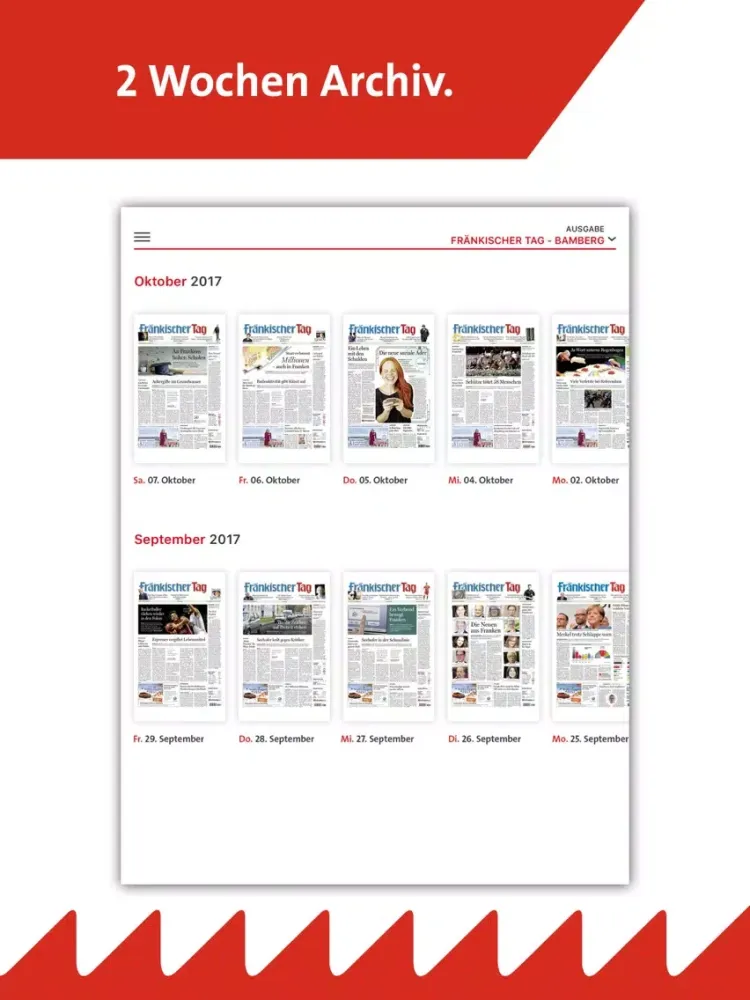 inFranken.de E-Paper iPad  স্ক্রিনশট