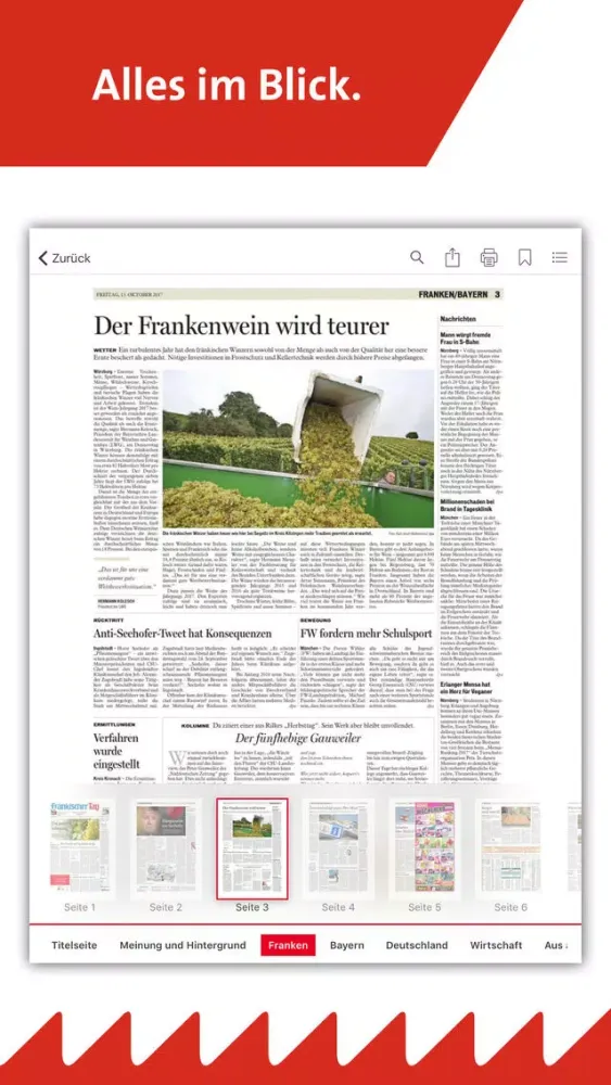 inFranken.de E-Paper স্ক্রিনশট