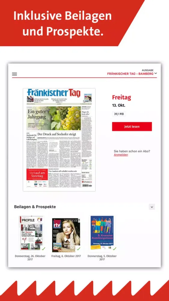 inFranken.de E-Paper স্ক্রিনশট