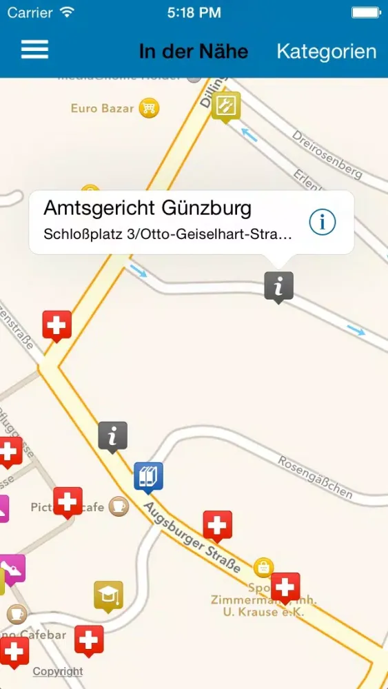 Скриншоты Günzburg App