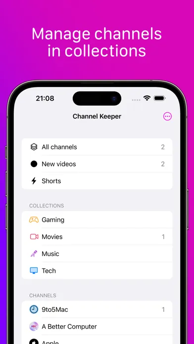 Capturas de pantalla de Channel Keeper for YouTube