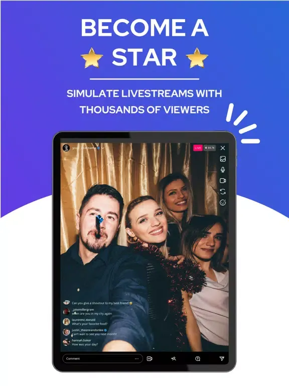 IG Live - Fame Simulator iPad  スクリーンショット