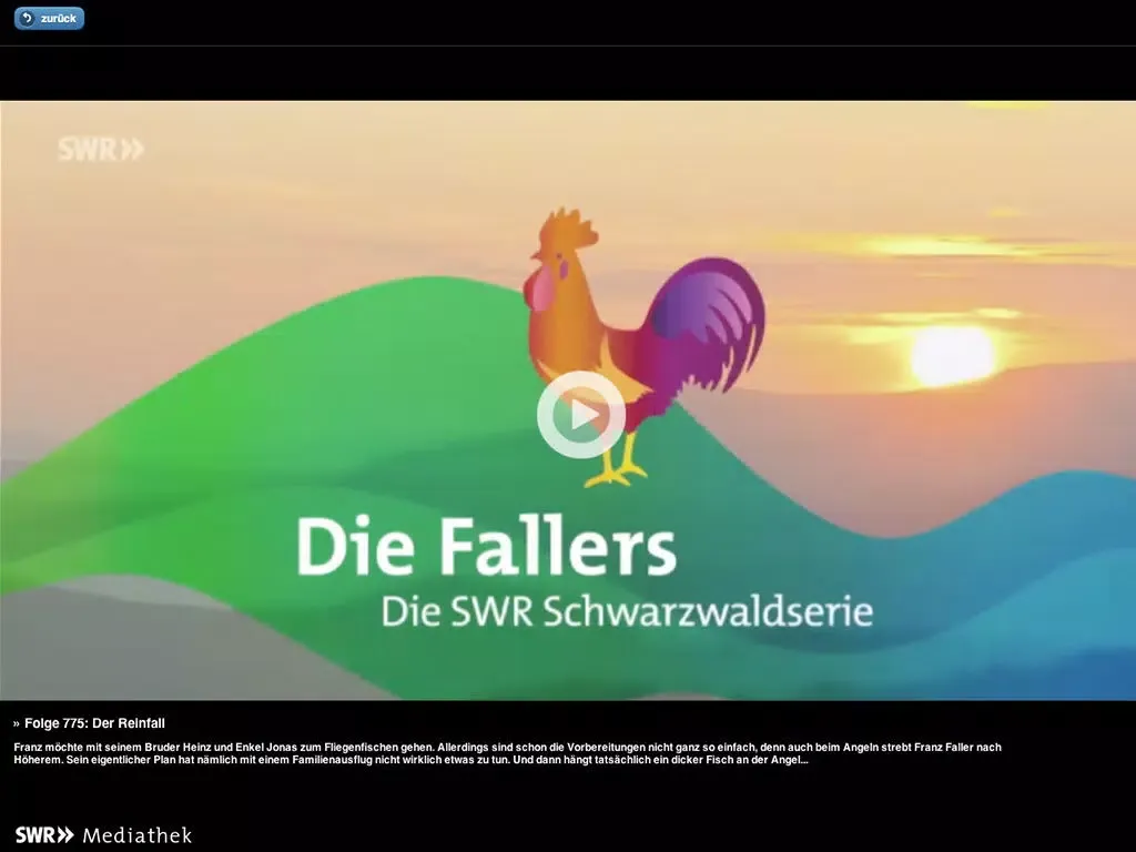 Zrzuty ekranu SWR Mediathek iPad 