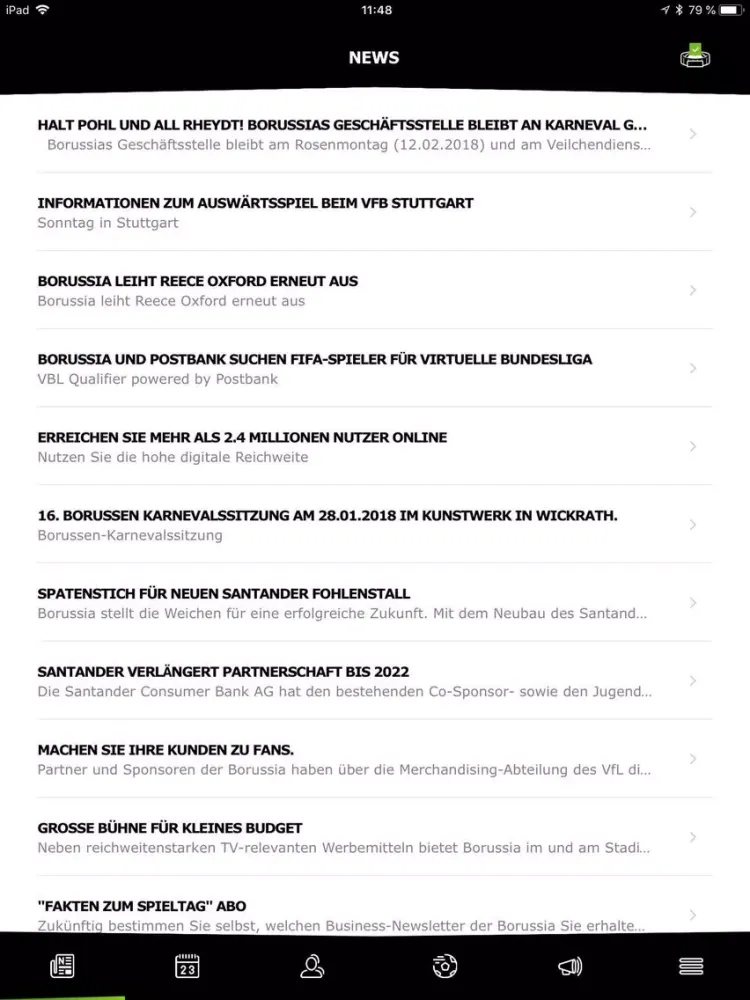 Capturas de pantalla de Borussia Sponsoren Club iPad 