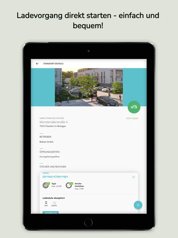 Zrzuty ekranu Bidirex eMobility App iPad 