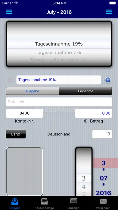 Tangkapan skrin Kassenbuch-PRO