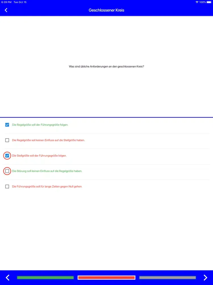 ERT Kurztests iPad  Screenshots