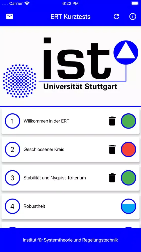 ERT Kurztests Screenshots