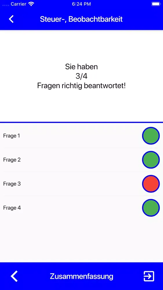 ERT Kurztests Screenshots