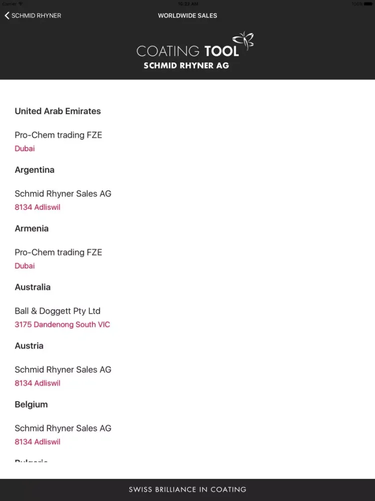 Capturas de tela do Coating Tool iPad 