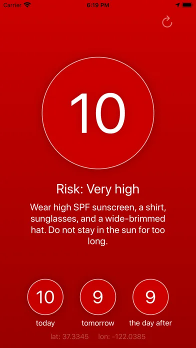 Zrzuty ekranu My UV Index