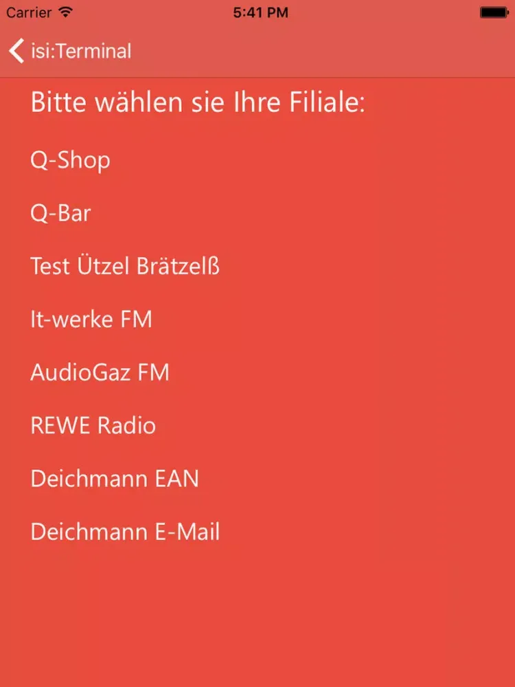 Zrzuty ekranu isi:Terminal iPad 
