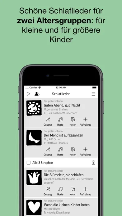 Capturas de pantalla de Schlaflieder zum Mitsingen