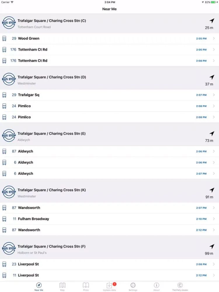 London Bus Live Departures iPad  سکرین شاٹس