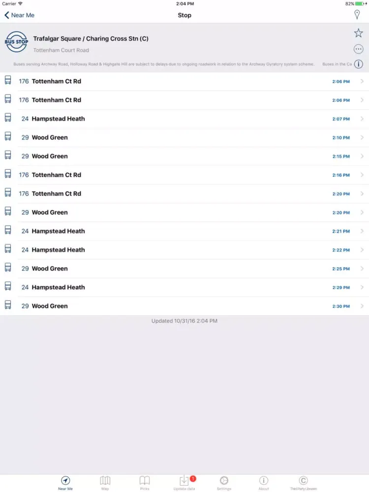 London Bus Live Departures iPad  سکرین شاٹس