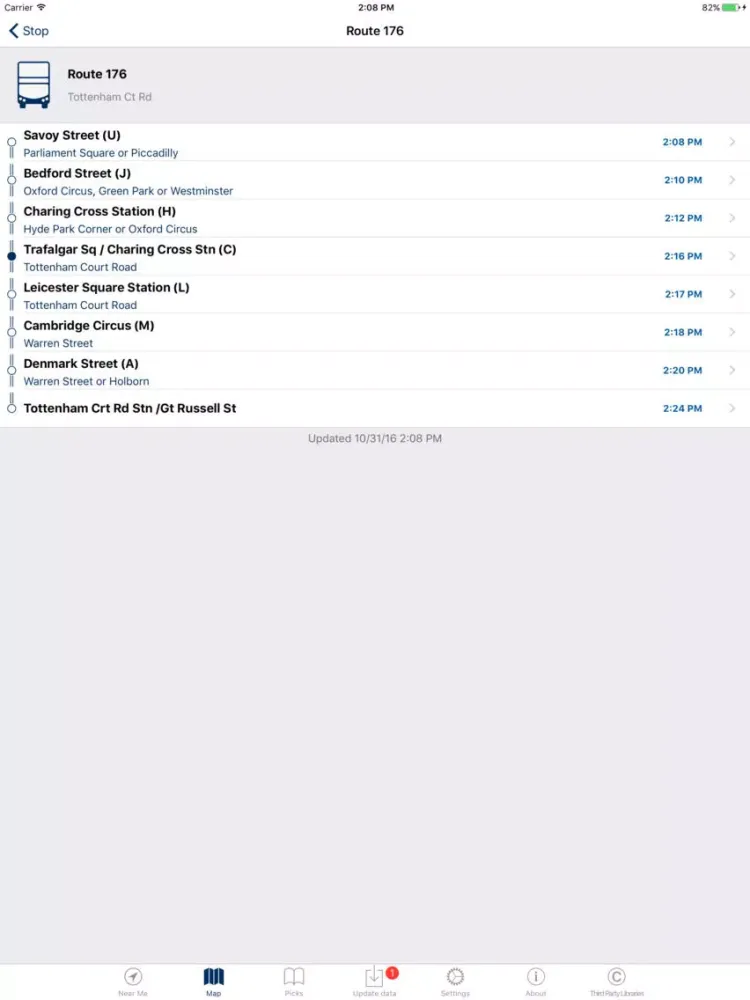 London Bus Live Departures iPad  سکرین شاٹس