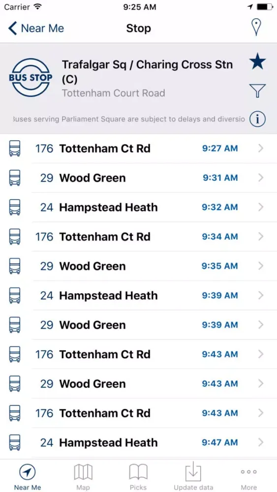 London Bus Live Departures سکرین شاٹس