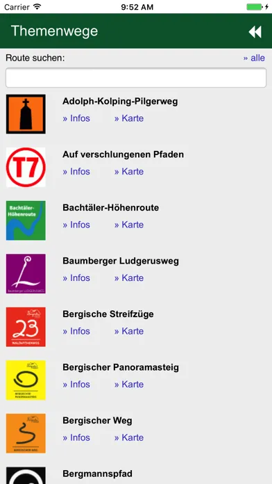 Скриншоты Wanderroutenplaner NRW mobil