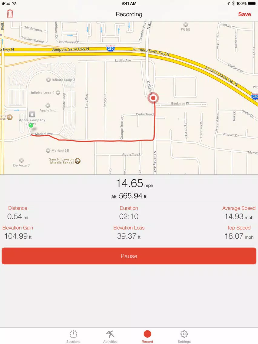 Crono - Sports GPS Tracker iPad 应用截图