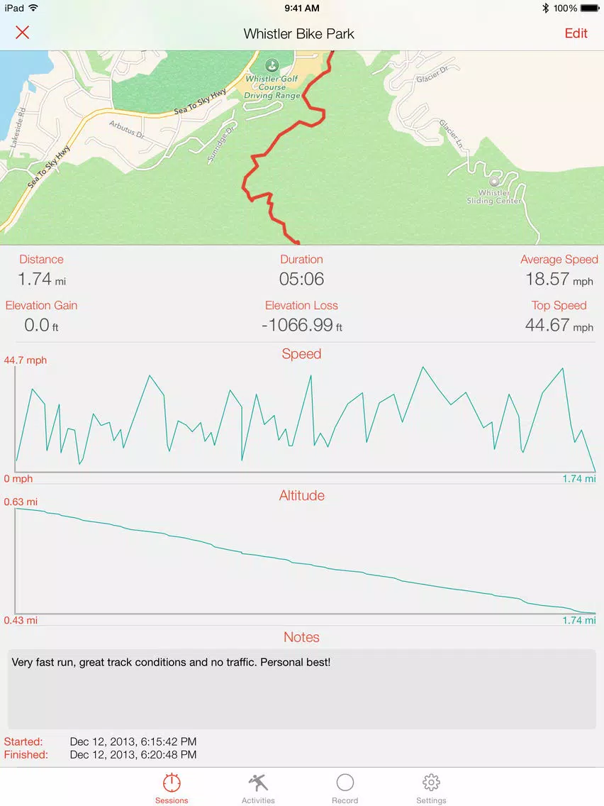 Crono - Sports GPS Tracker iPad 应用截图