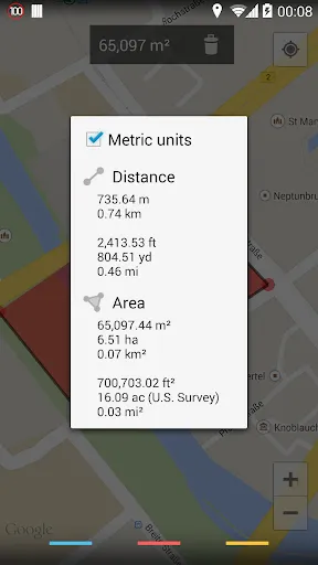 Maps Measure Screenshots