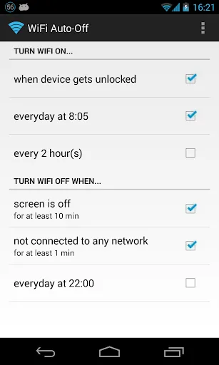 Captures d'écran de WiFi Automatic