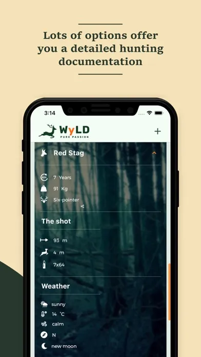 Capturas de tela do Wyld - The hunting diary