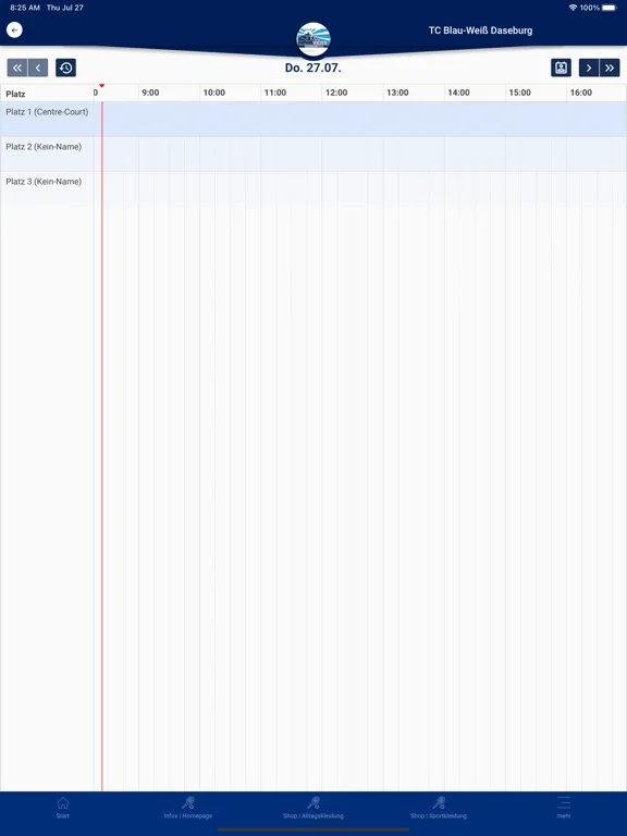 TC Blau-Weiß Daseburg iPad  Screenshots