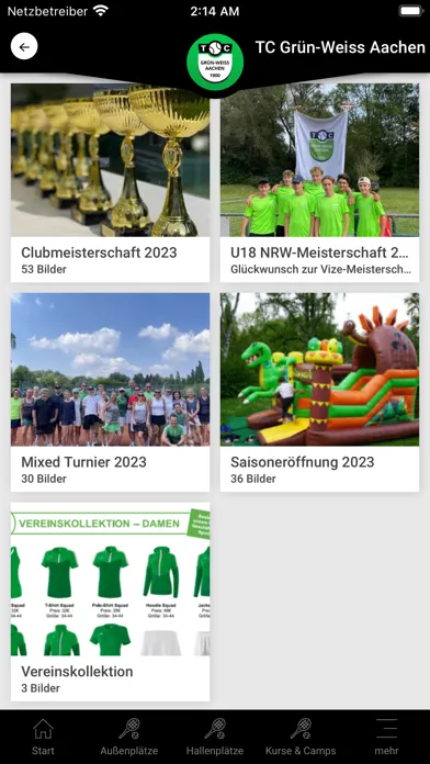 Zrzuty ekranu TC Grün-Weiss Aachen