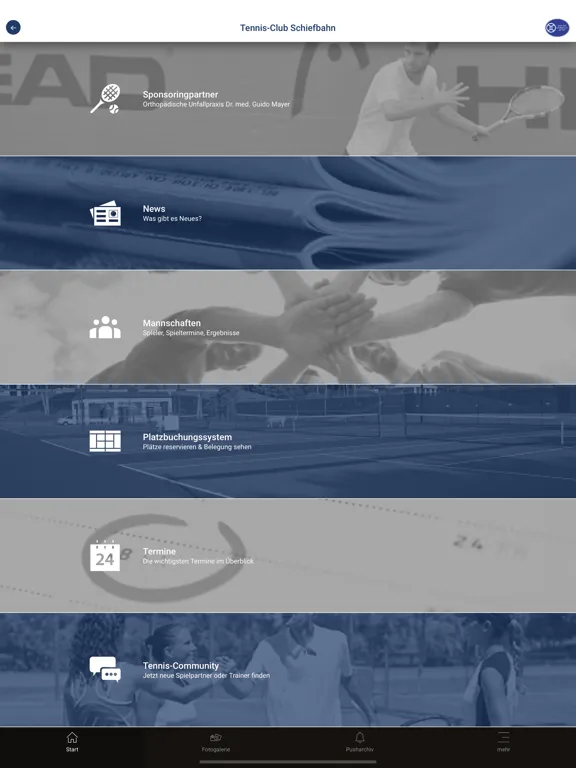 Capturas de tela do 1. Tennis-Club Schiefbahn iPad 