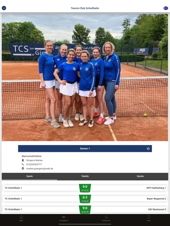 Capturas de tela do 1. Tennis-Club Schiefbahn iPad 