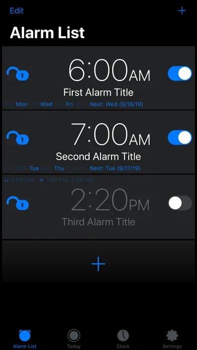 Tangkapan layar Memory Alarm Clock