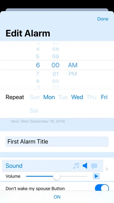 Tangkapan layar Memory Alarm Clock