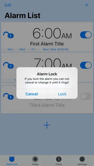 Tangkapan layar Memory Alarm Clock