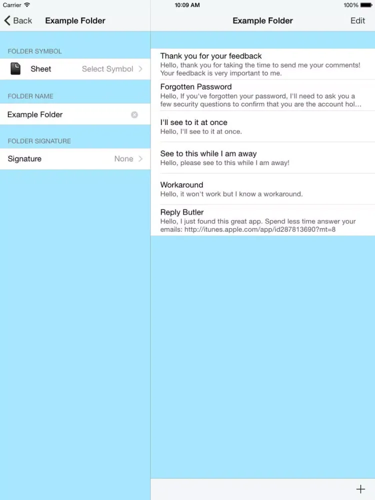 تصاویر Reply Butler - Text Snippets for Customer Support iPad 