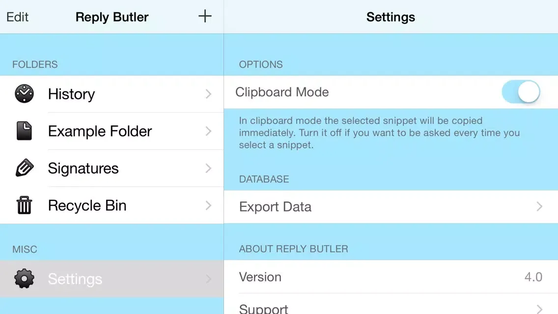 تصاویر Reply Butler - Text Snippets for Customer Support