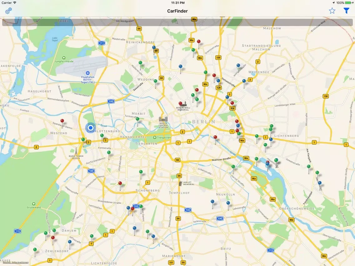DriveNow Car Finder iPad  سکرین شاٹس
