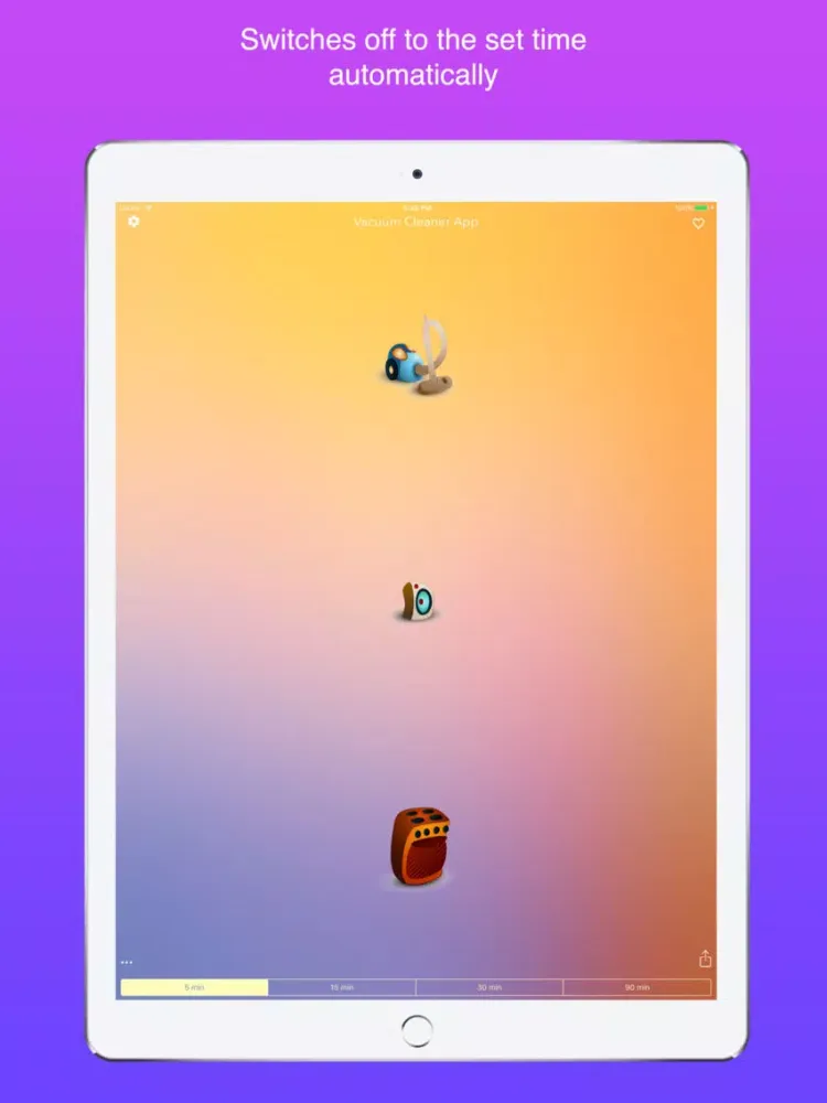 Vacuum Cleaner Baby Sleep App iPad  Screenshots