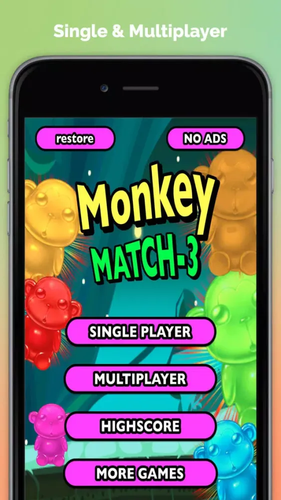 Tangkapan skrin Monkey Match Three Free - The Secret of the Chimps in the Jungle