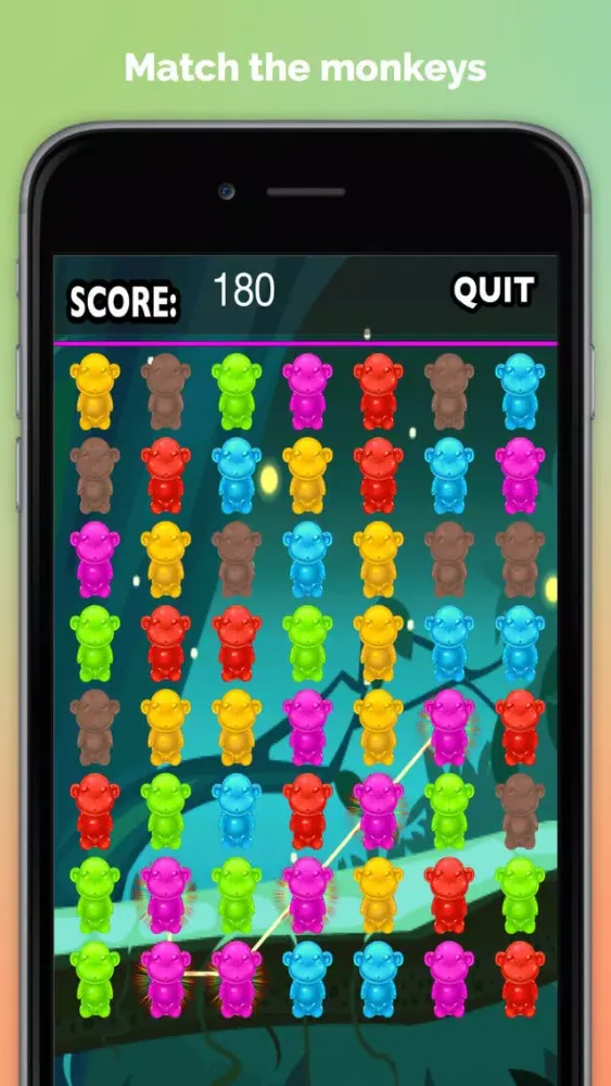 Tangkapan skrin Monkey Match Three Free - The Secret of the Chimps in the Jungle
