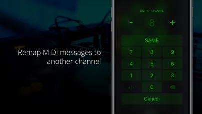 Capturas de tela do Midiflow Channels (Audiobus)