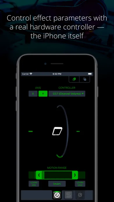 Zrzuty ekranu Midiflow Motion (Audiobus)